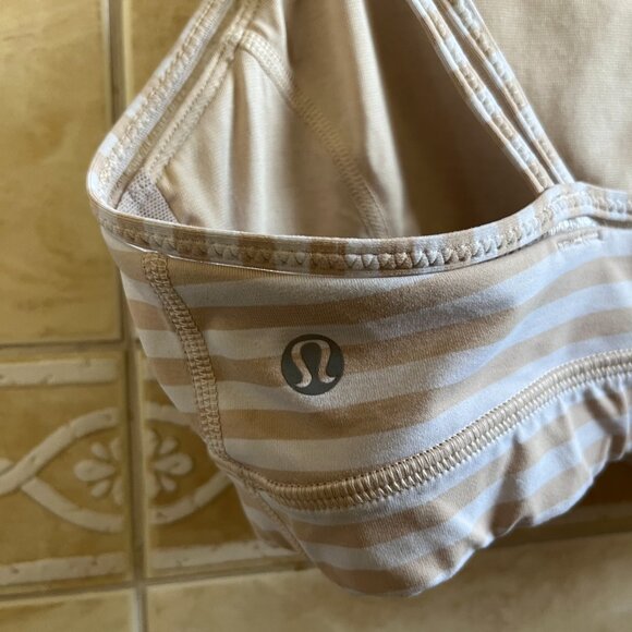 Lululemon Straight Up Bra - Pink and |White - Size 8 - Picture 4 of 7